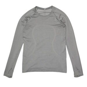 Lululemon Shirt Long Sleeves Womens 8 Gray Swiftly Tech Gym Running Athletic